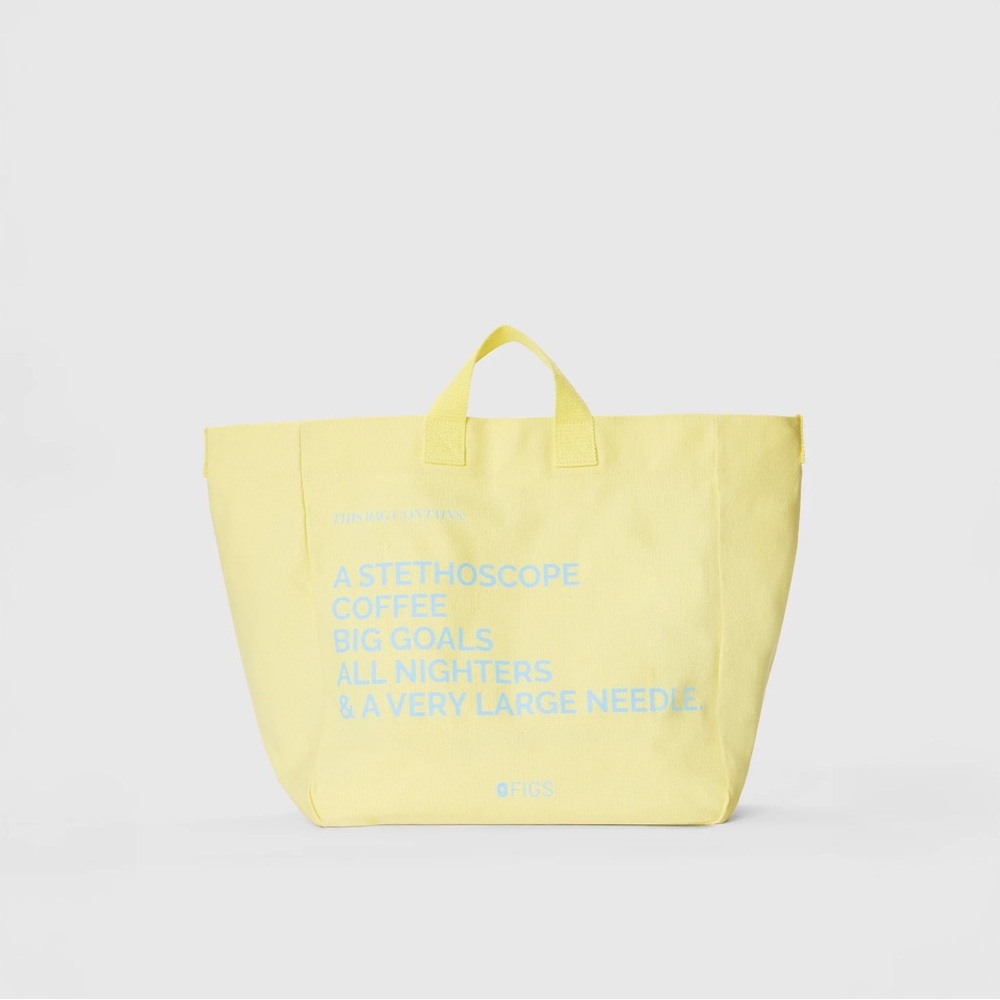 NWT FIGS Yellow Tote Bag